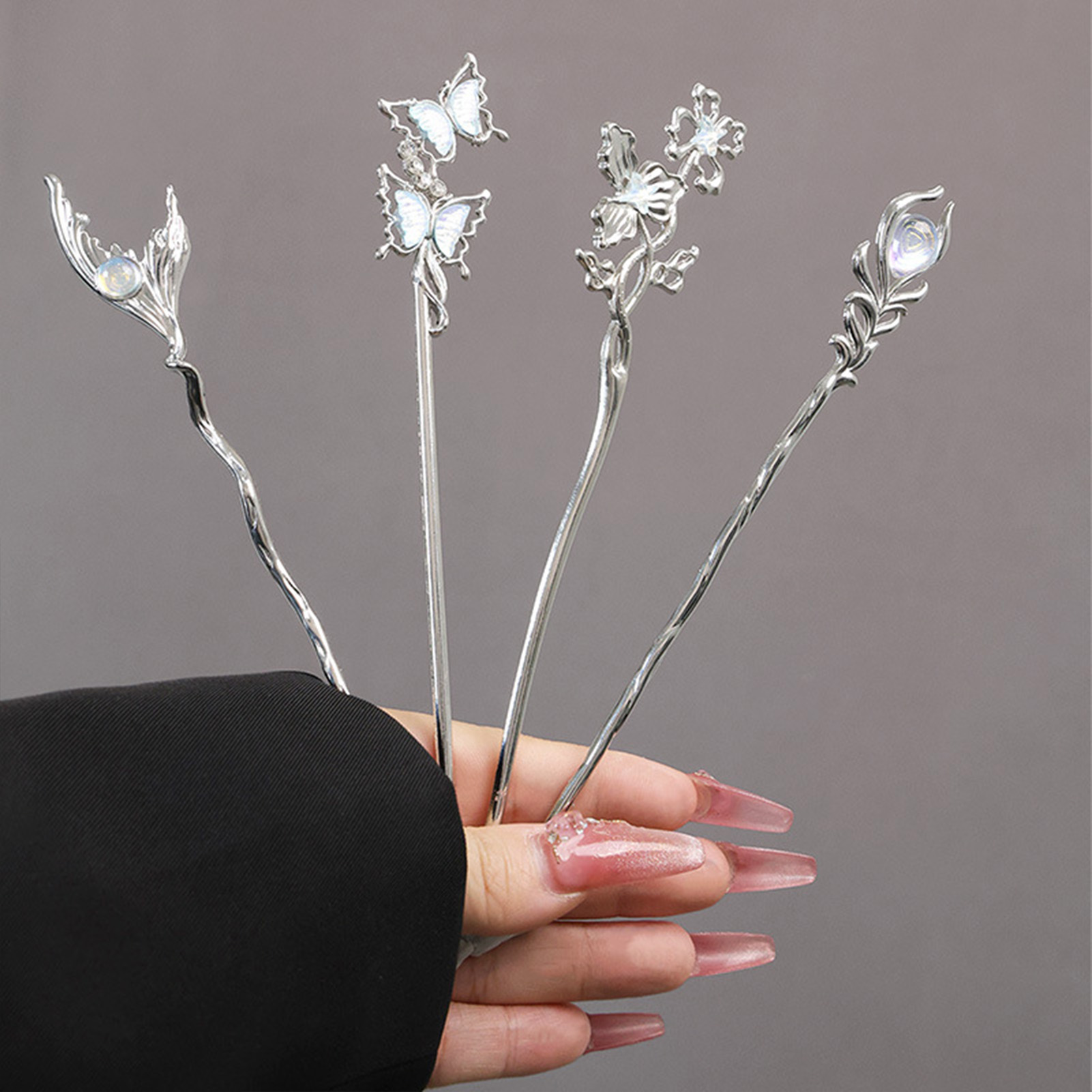 Hair Fork Stick - Silver Color Alloy Hair Sticks Forks