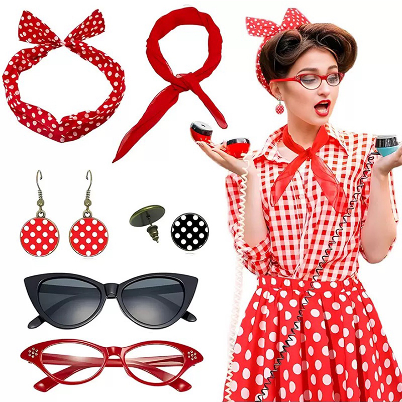 Women'S Accessories In The 1950S - 1950s Fancy Dress Costume Accessories Set