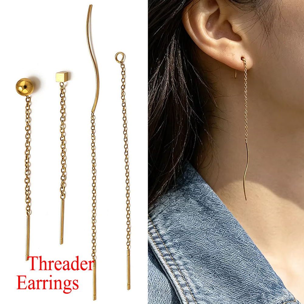 Women Accessories Chain - 10pcs Stainless Steel Long Ear Line