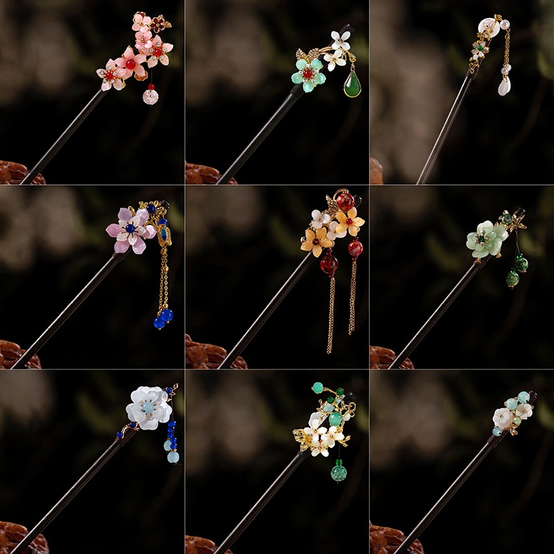 Women Accessories Shop - 1Pc Wooden Hairpin Headdress for Women