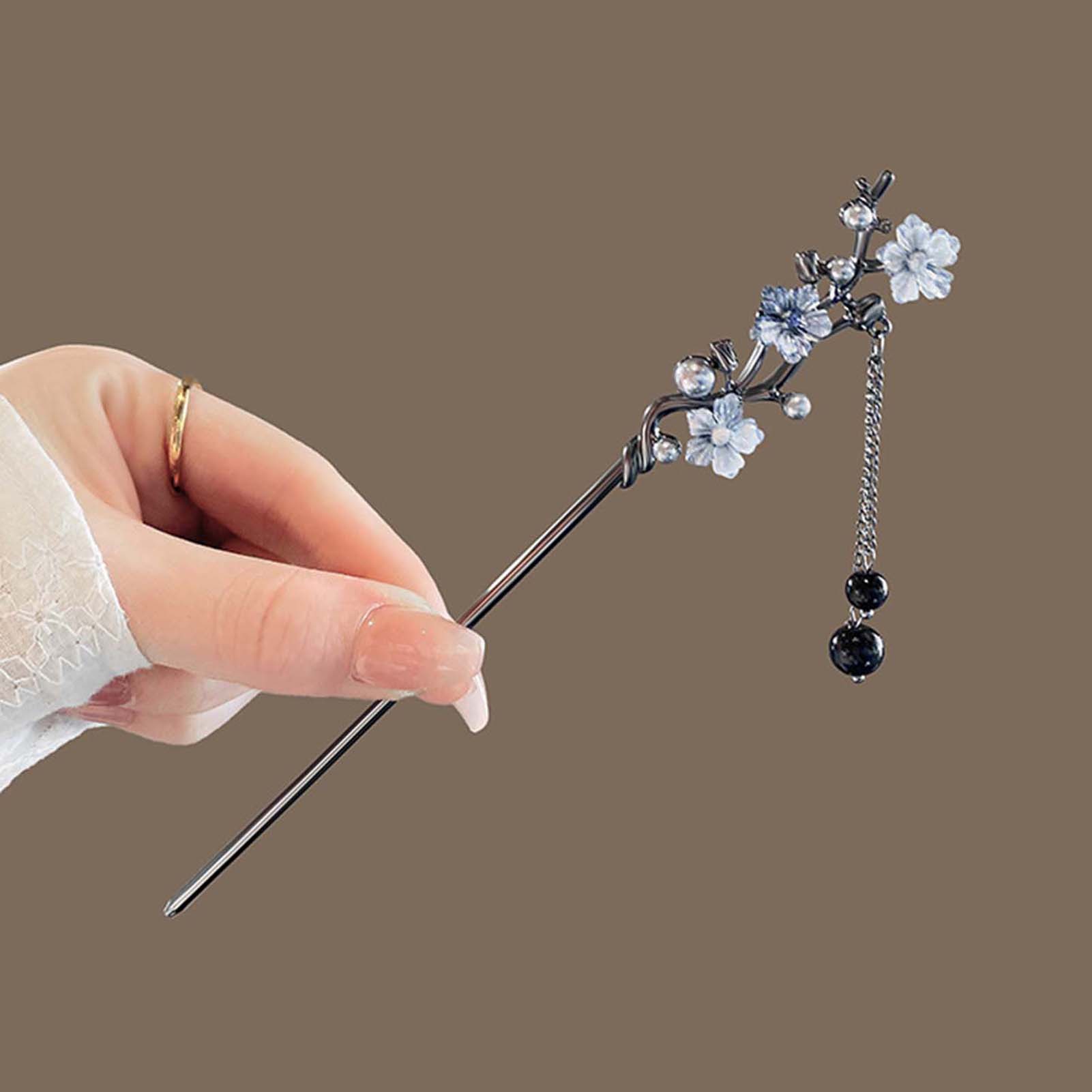 Hair Fork Stick - Chinese Style Hair Sticks Balck Metal