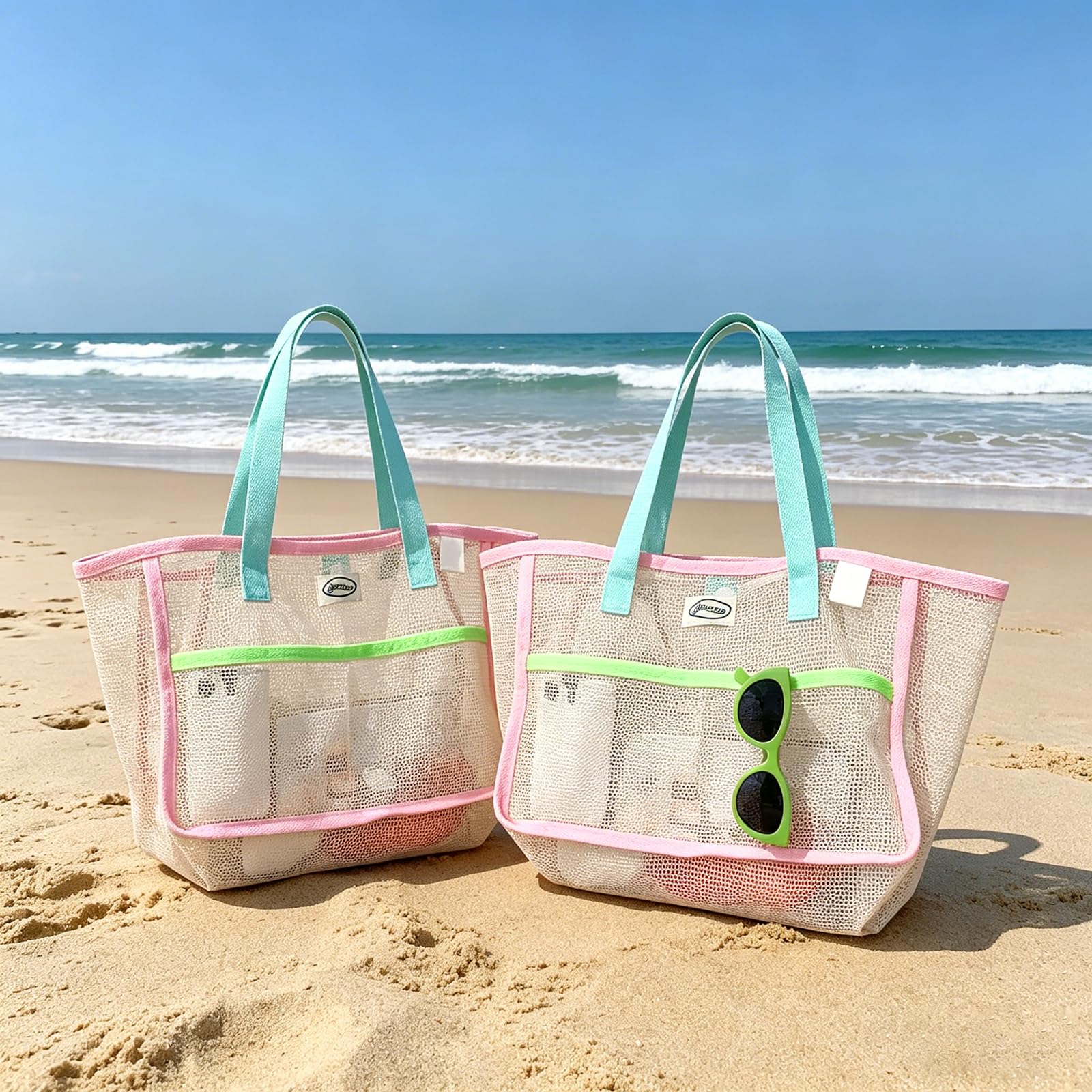 Women Accessories Shop - Beach Bags for Women Colorful Foldable