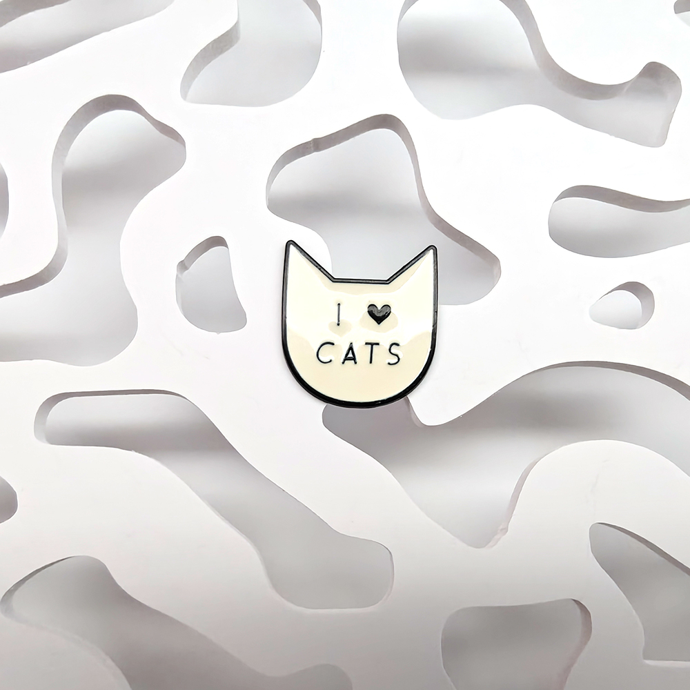 Cute Cartoon I Love Cat Brooch - Women Accessories Picture review and price