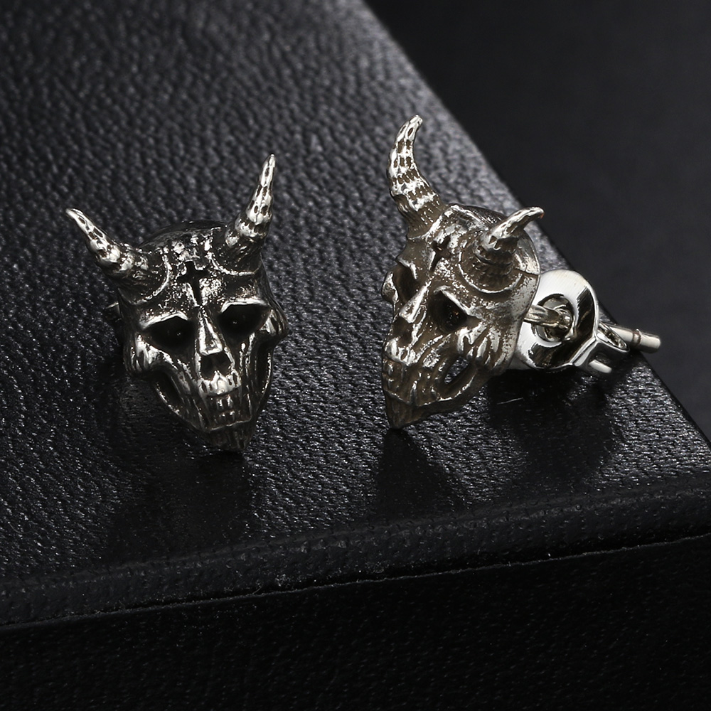 Vintage Gothic Punk Skull Stud - Women'S Viking Accessories review and price