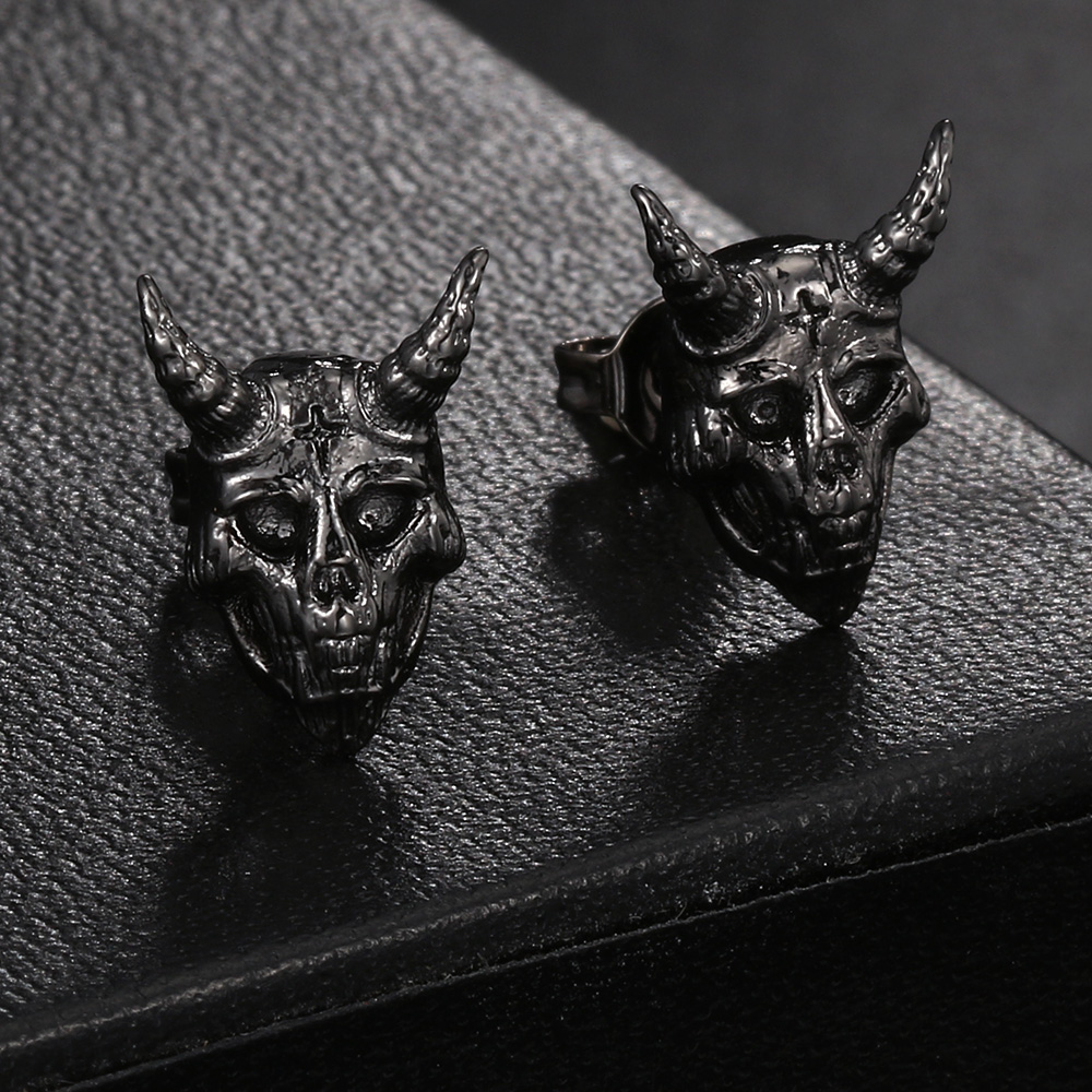 Vintage Gothic Punk Skull Stud - Women'S Viking Accessories review and price