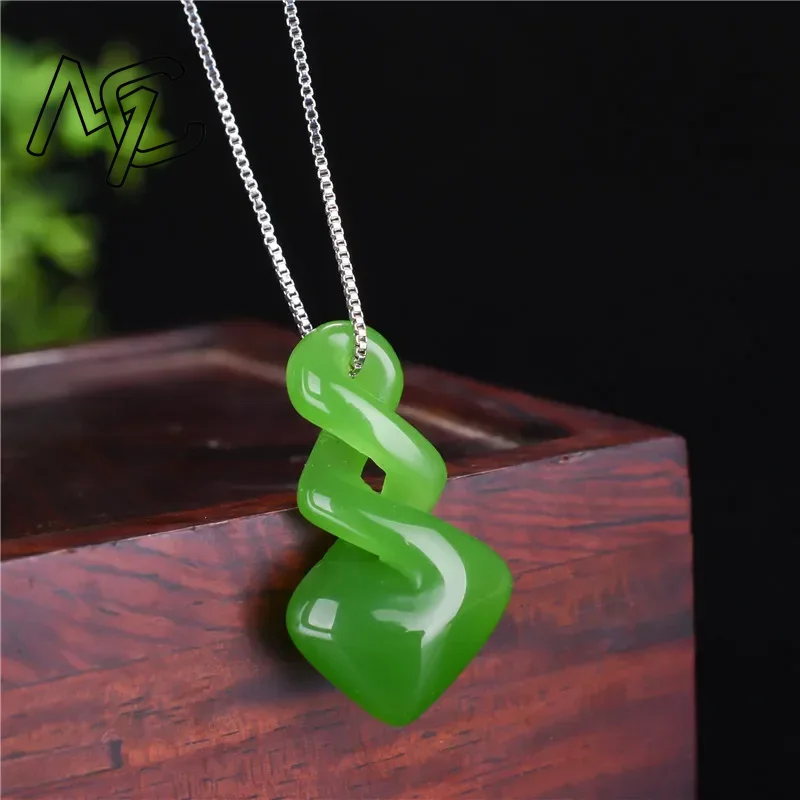 Natural Hetian Jade Green Colo - Women Accessories Dropshipping review and price