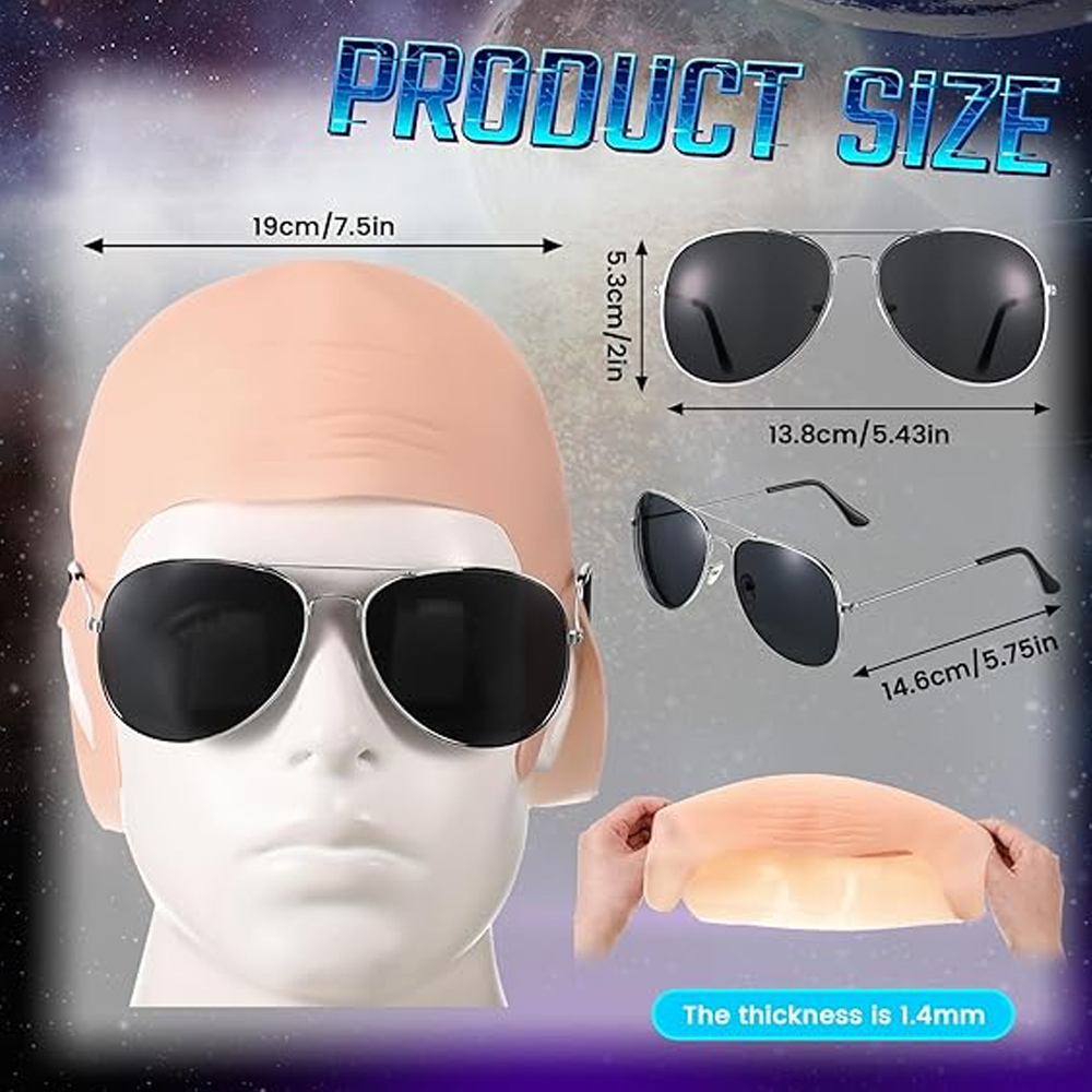 4 Pcs Bald Caps Set Makeup Bal - Women Accessories Combo review and price