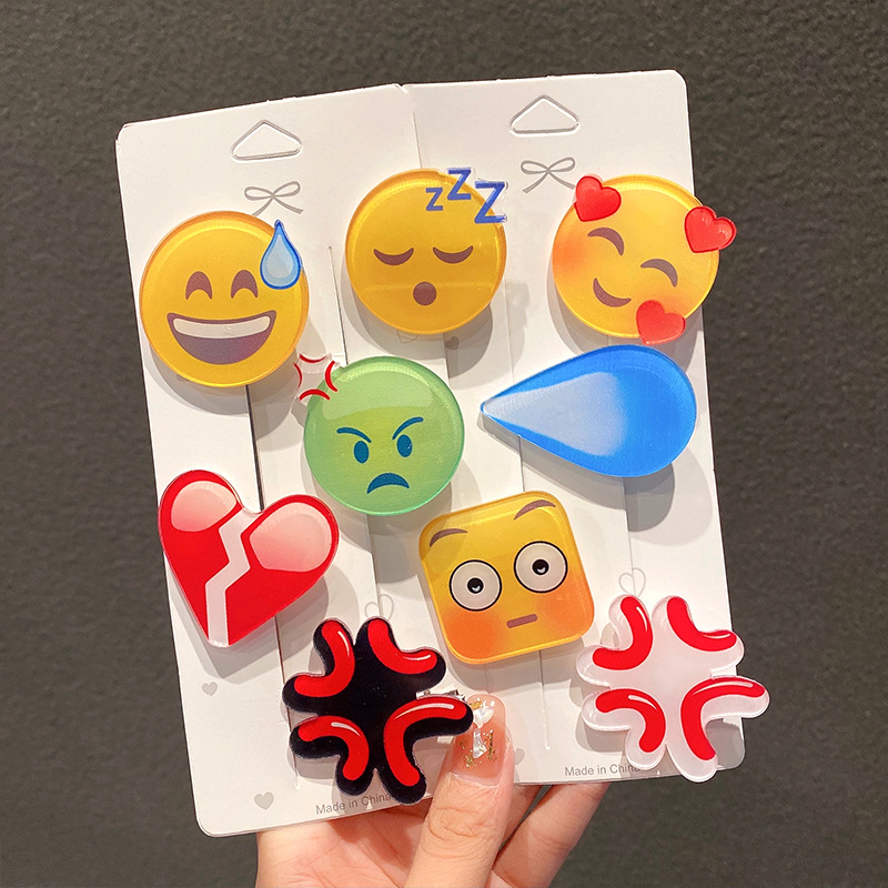 Fashion Emojied Hairpin Speech - Women Accessories Dropshipping review and price