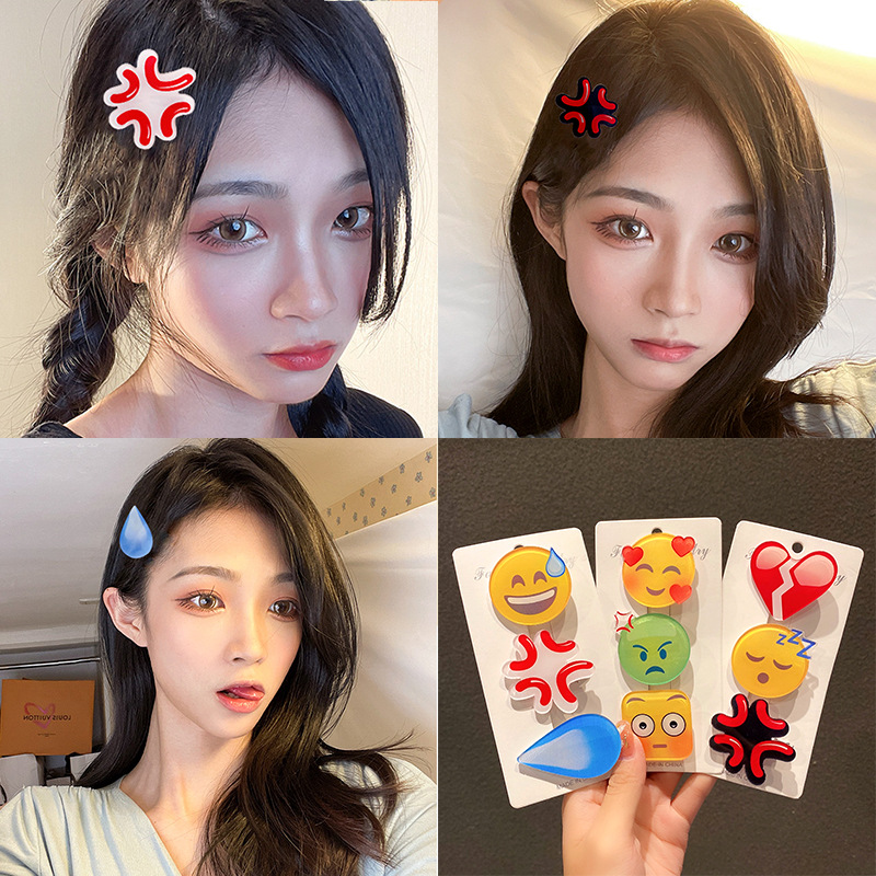 Fashion Emojied Hairpin Speech - Women Accessories Dropshipping review and price