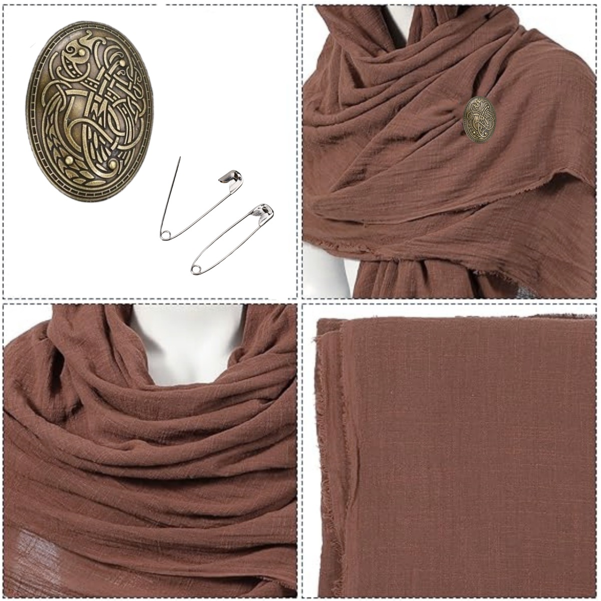Medieval Cloak with Hood Men W - Women'S Viking Accessories review and price