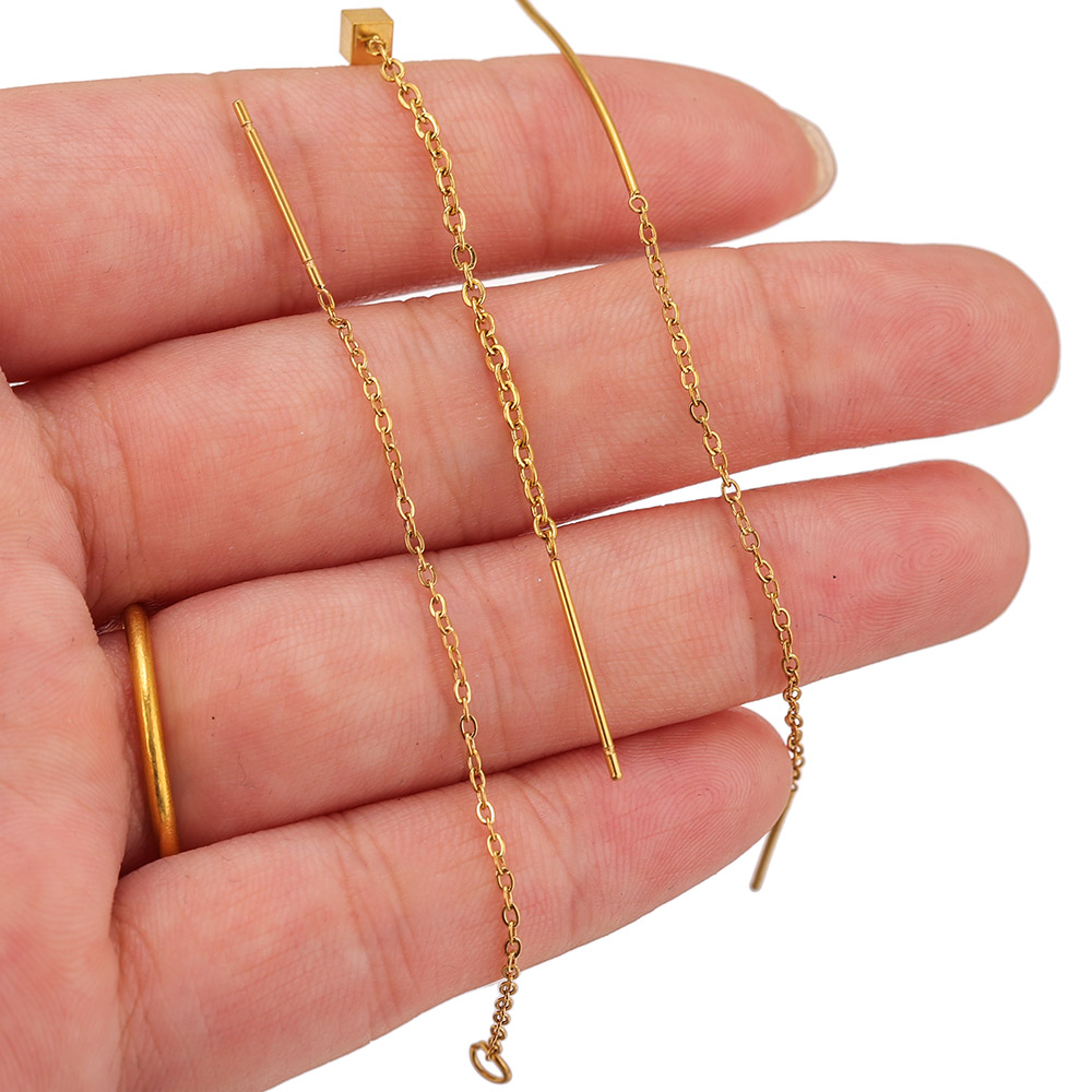 10pcs Stainless Steel Long Ear - Women Accessories Chain review and price