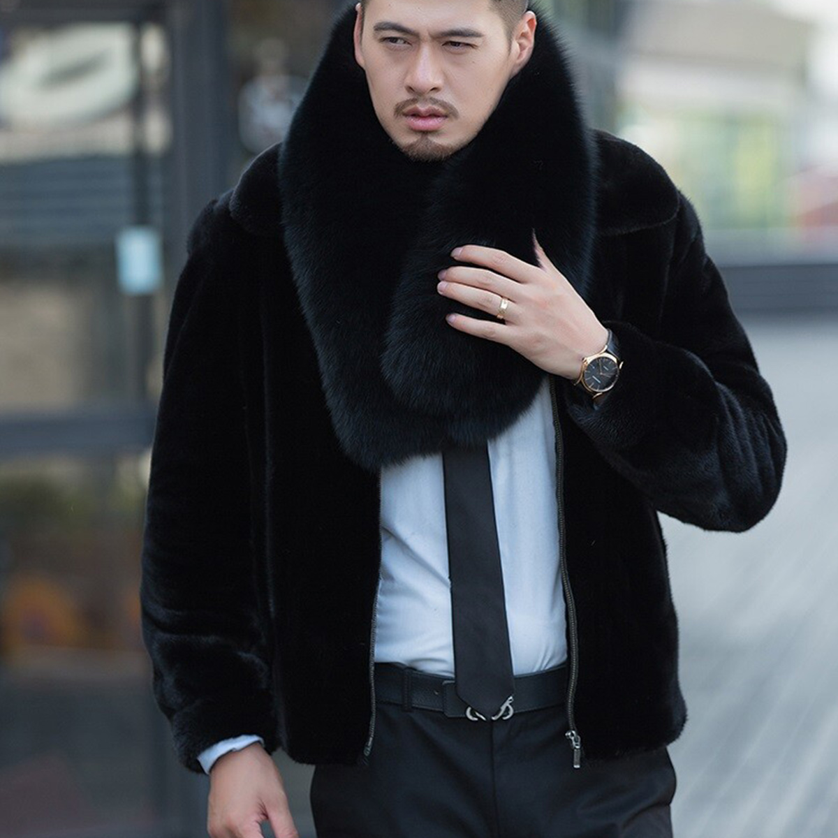 Genuine Fox Fur Scarf Winter A - Women Accessories Sale review and price