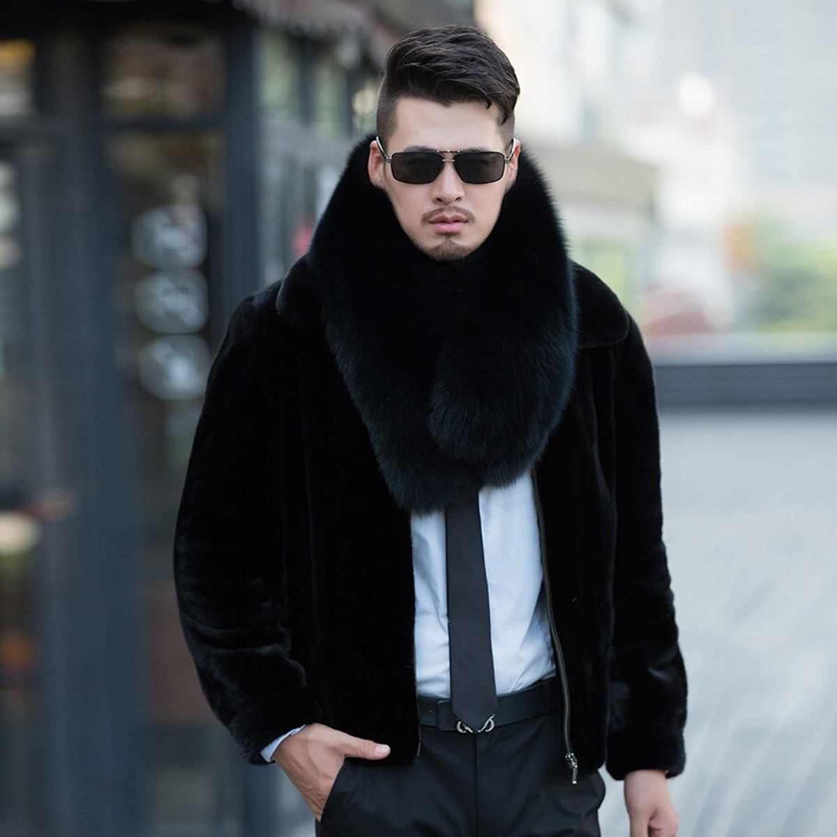 Genuine Fox Fur Scarf Winter A - Women Accessories Sale review and price