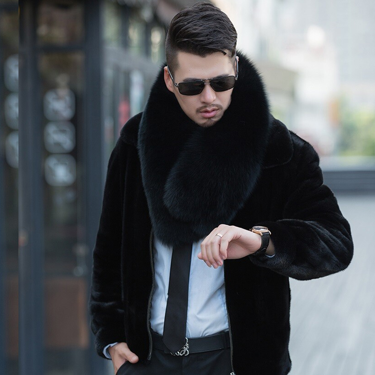 Genuine Fox Fur Scarf Winter A - Women Accessories Sale review and price