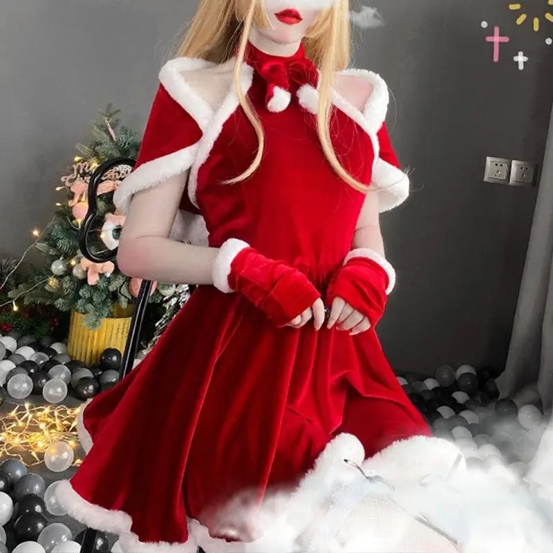 Christmas Cosplay Costume Dres - Women'S Red Accessories review and price