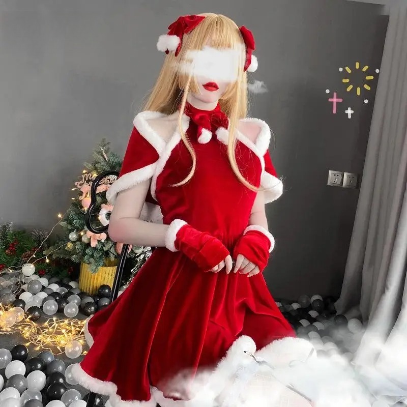 Christmas Cosplay Costume Dres - Women'S Red Accessories review and price