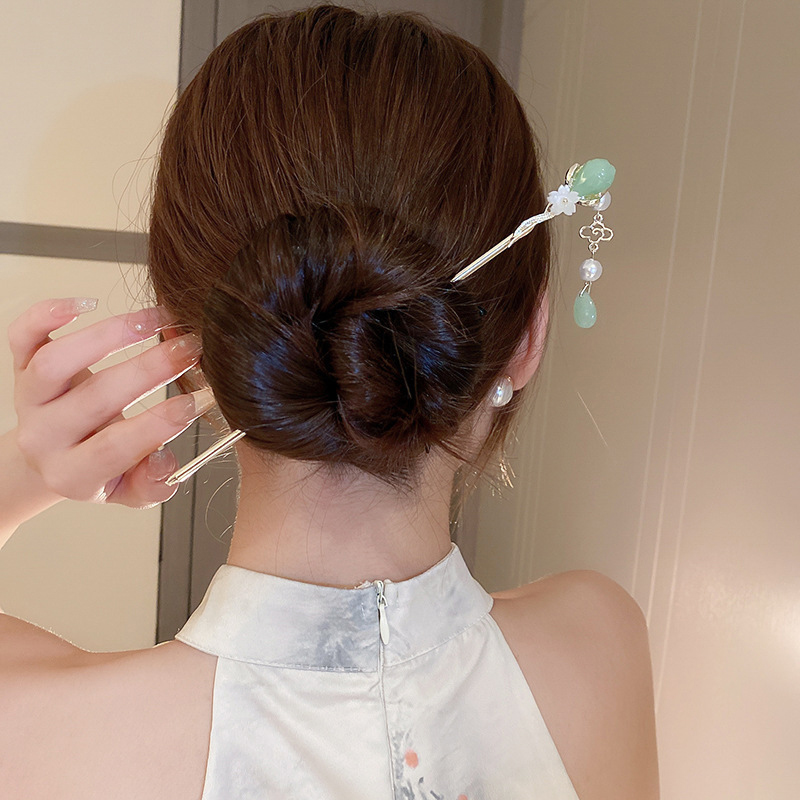 Vintage Flower Pearl Tassel Ha - Hair Fork Stick review and price