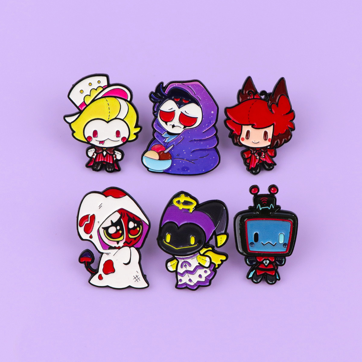 Cute Devils Enamel Pin Cartoon - Women Accessories Picture review and price