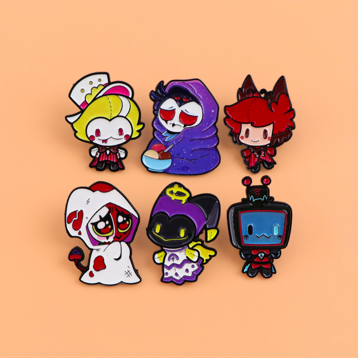 Cute Devils Enamel Pin Cartoon - Women Accessories Picture review and price