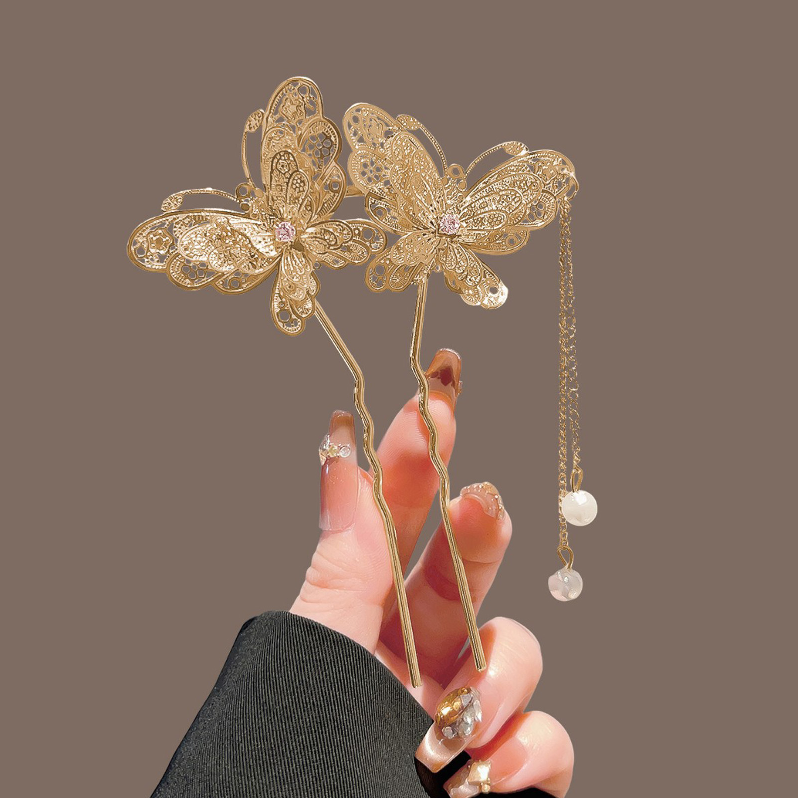 Neo Chinese Double Butterfly T - Hair Fork Stick review and price