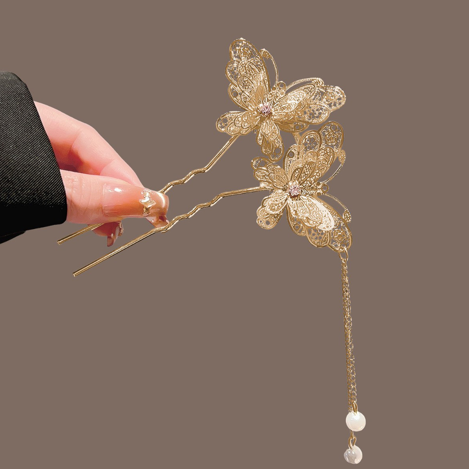 Neo Chinese Double Butterfly T - Hair Fork Stick review and price