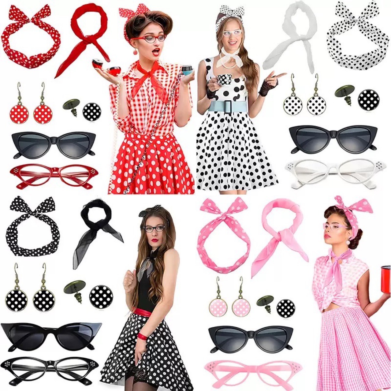 1950s Retro Party Cosplay Dres - Women'S Accessories In The 1950S review and price