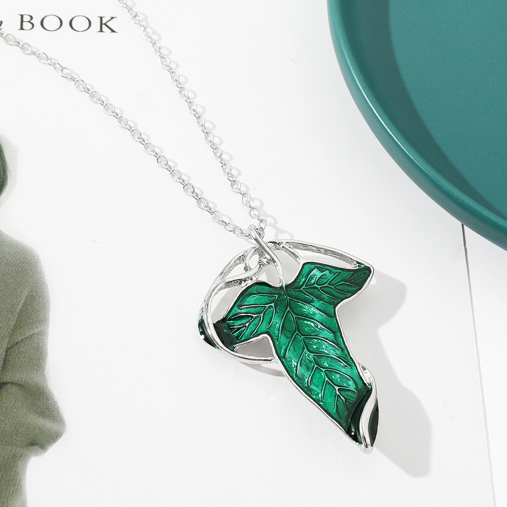 Vintage Green Leaf Pendant Nec - Women Accessories Chain review and price