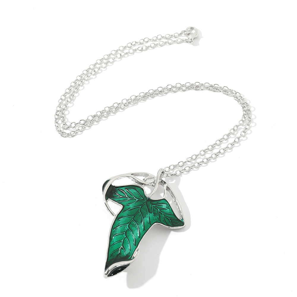 Vintage Green Leaf Pendant Nec - Women Accessories Chain review and price