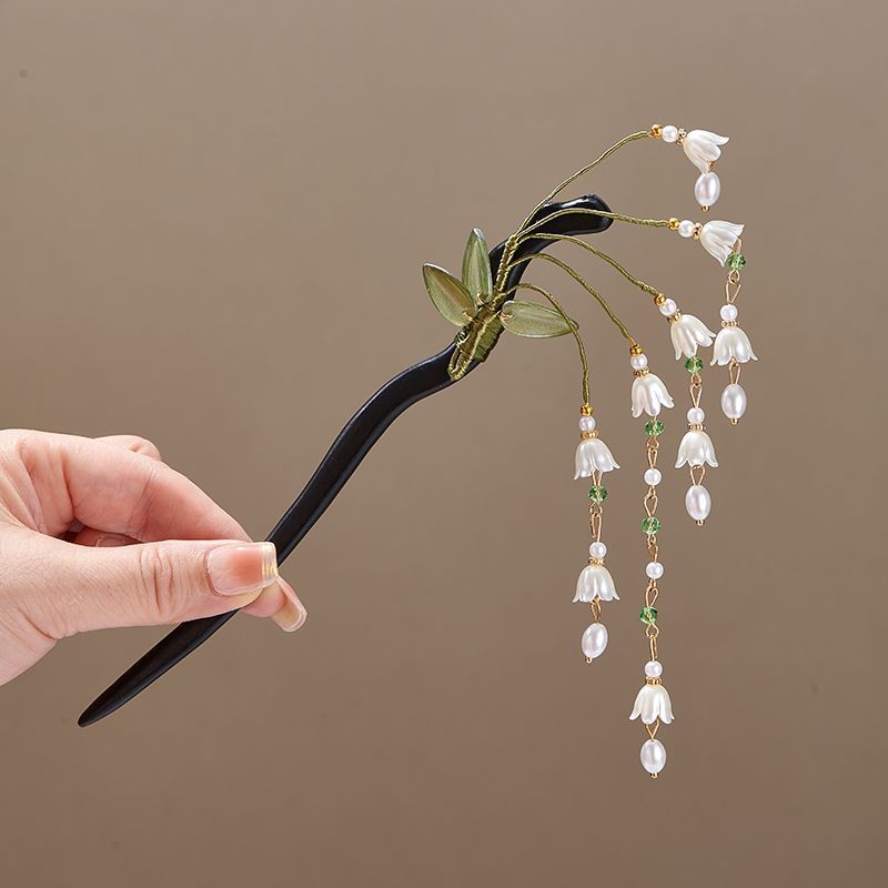 Wooden Flower Hairpin Vintage  - Women Accessories Shop review and price