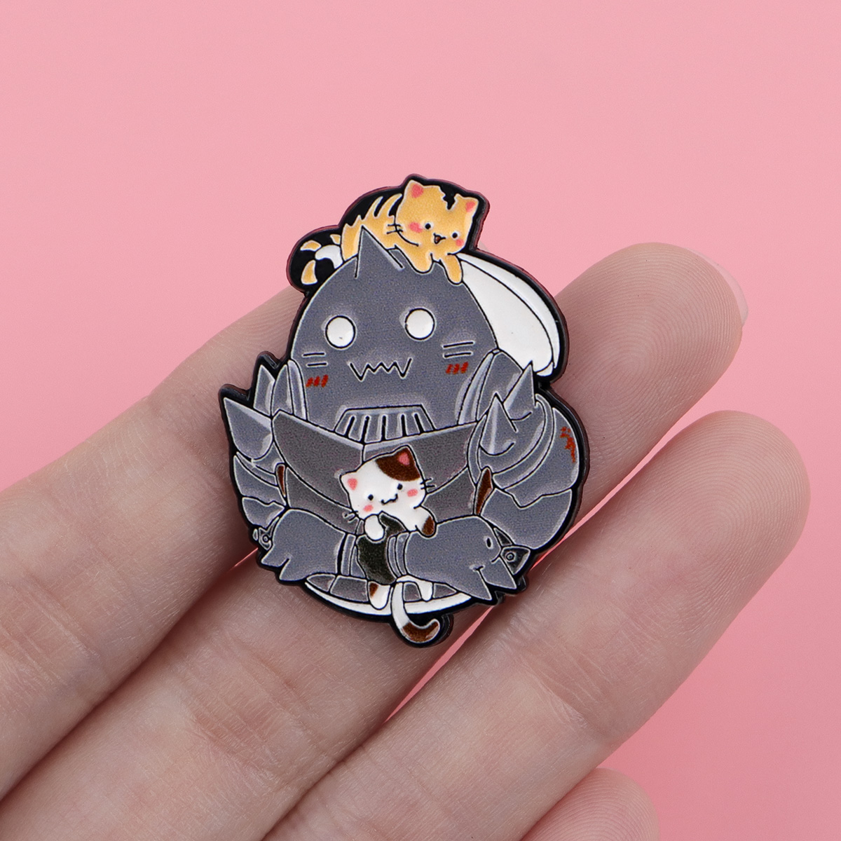 Cute Cat Enamel Pin Manga Anim - Women Accessories Picture review and price