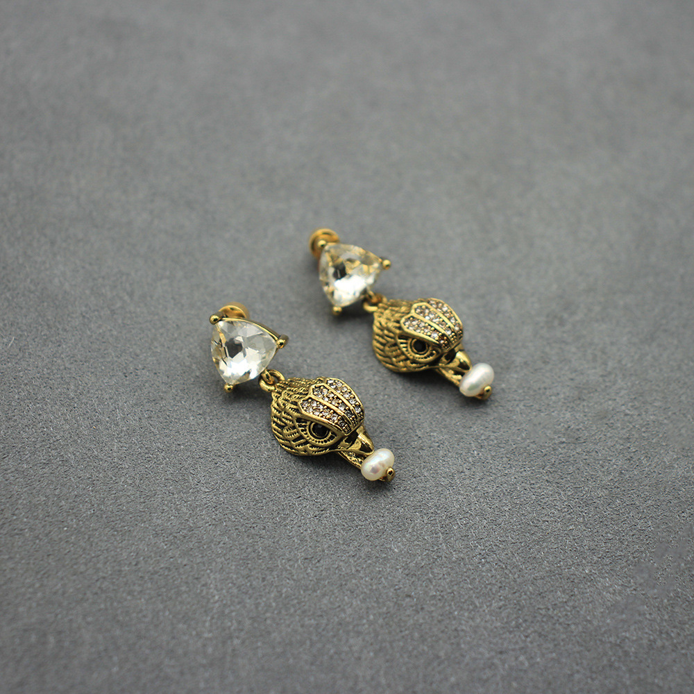 Vintage Eagle Head Stud Earrin - Women'S Eagles Accessories review and price