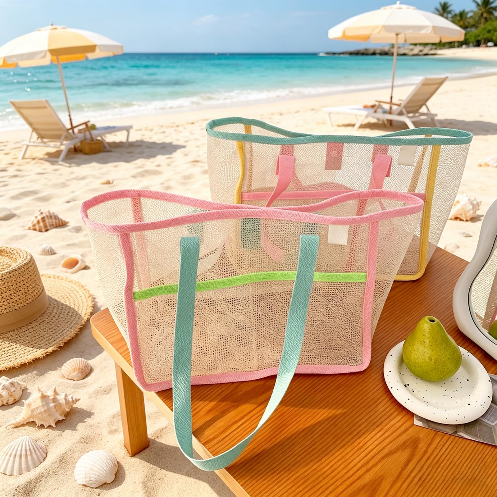 Beach Bags for Women Colorful  - Women Accessories Shop review and price