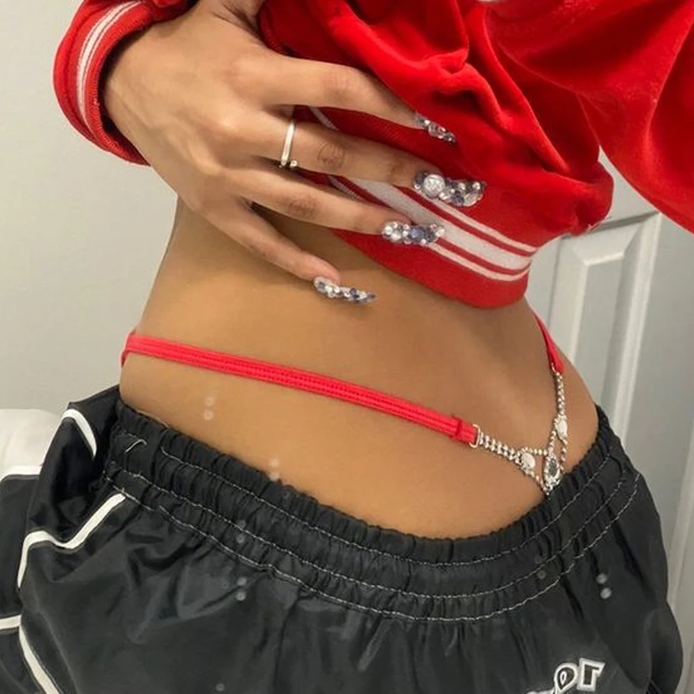 Sexy Round Rhinestone Thong Ad - Women Accessories Dropshipping review and price
