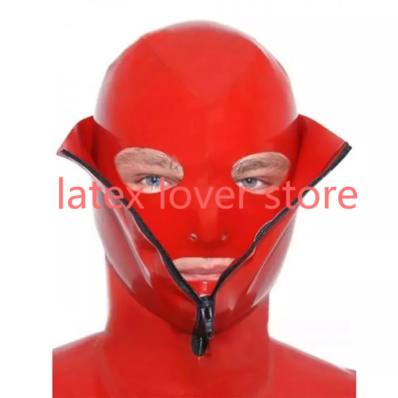 Sexy Red Latex Mask Rubber Hoo - Women'S Red Accessories review and price