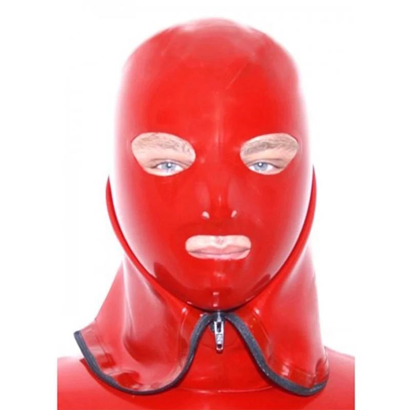 Sexy Red Latex Mask Rubber Hoo - Women'S Red Accessories review and price