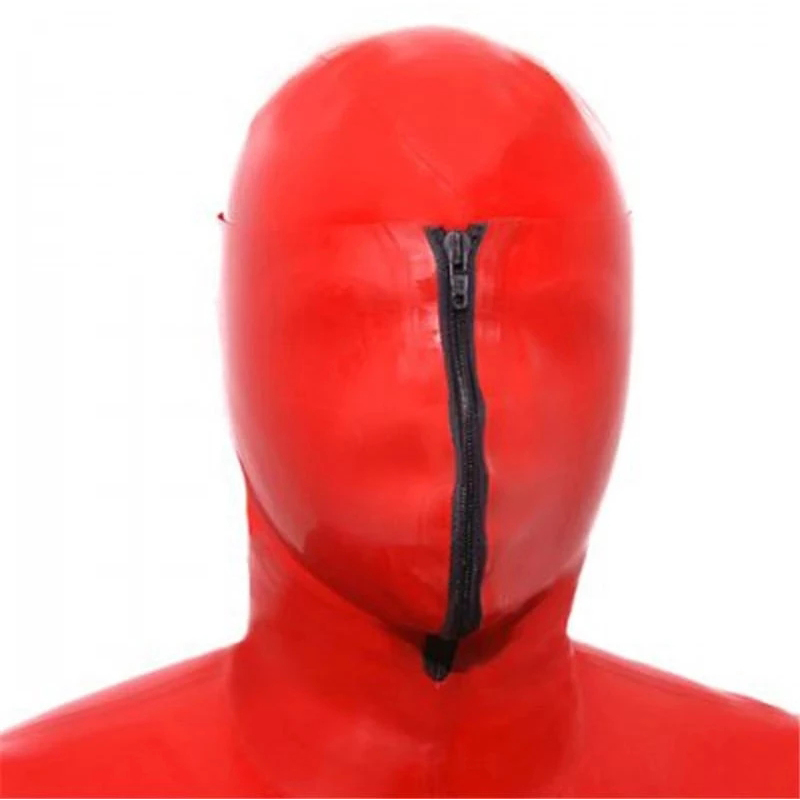 Sexy Red Latex Mask Rubber Hoo - Women'S Red Accessories review and price
