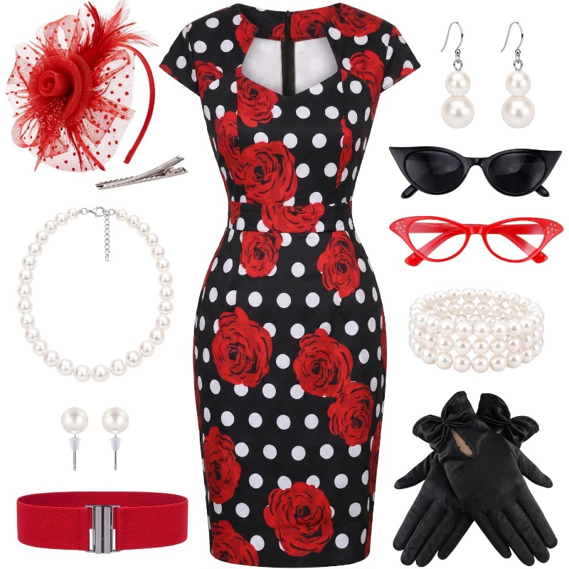 10PCS/SET Ladies Retro 1950s D - Women'S Accessories In The 1950S review and price