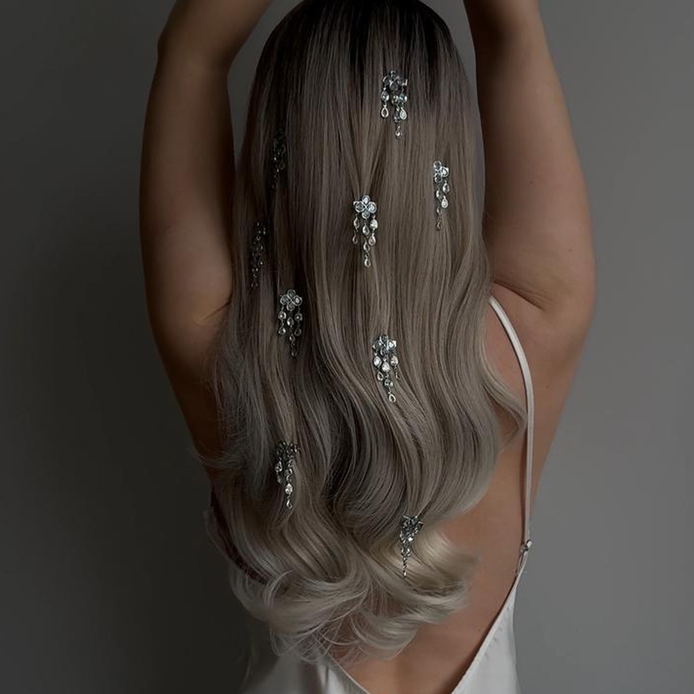 Diamond-encrusted Water Drop F - Women Accessories Dropshipping review and price